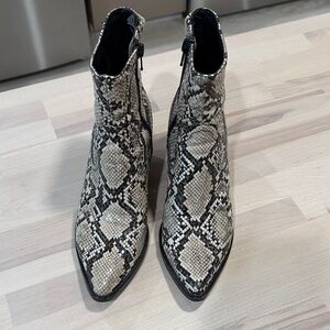 Jeffrey Campbell Snakeskin Pattern Ankle Boots